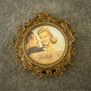 Vintage 4in x 4in Small Gold Ornate Frame